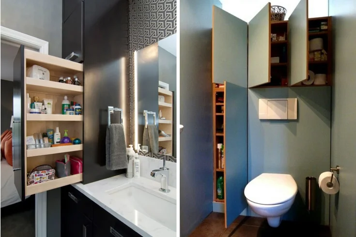 hidden bathroom storage