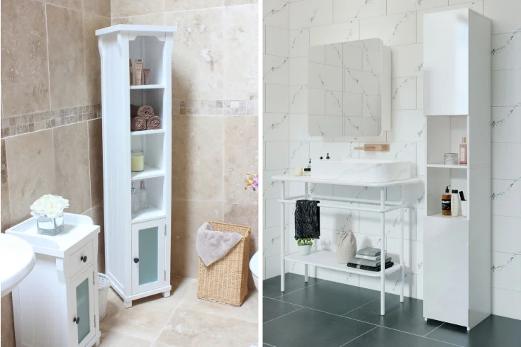 vertical bathroom storage