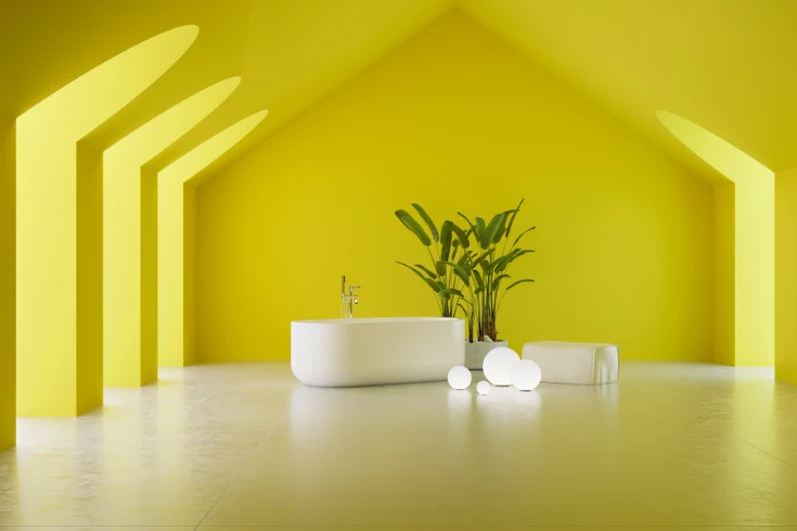 Yellow bathroom color