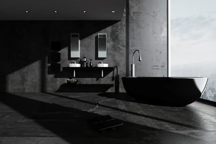 dark bathroom color ideas
