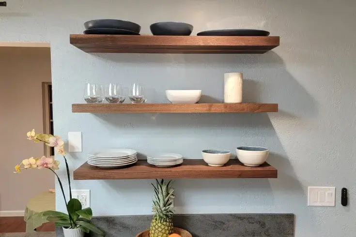 wall mounted floating shelves