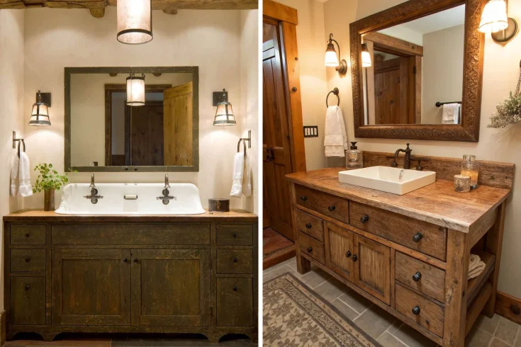 rustic bathroom vanity styles