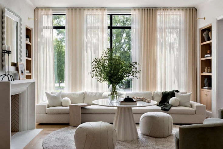 Nature in white living room