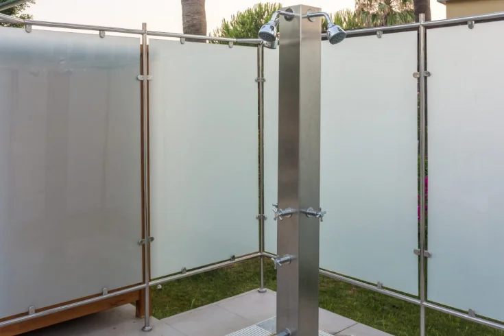 Outdoor Shower Privacy Wall