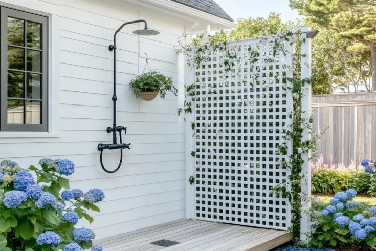 backyard outdoor shower ideas