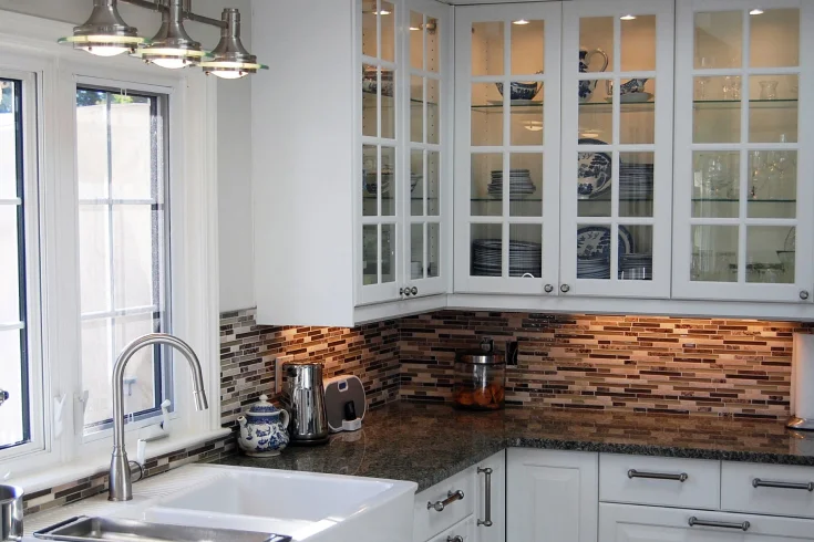 glass front storage cabinets