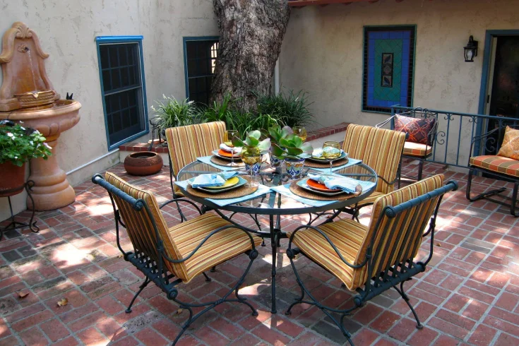 small patio seating area