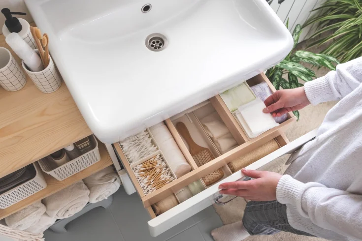 under the sink bathroom storage