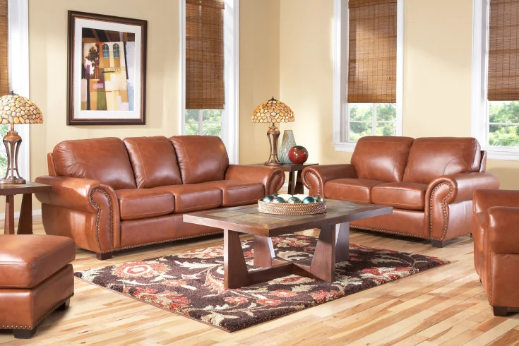 leather furniture ideas to decorate living room apartment