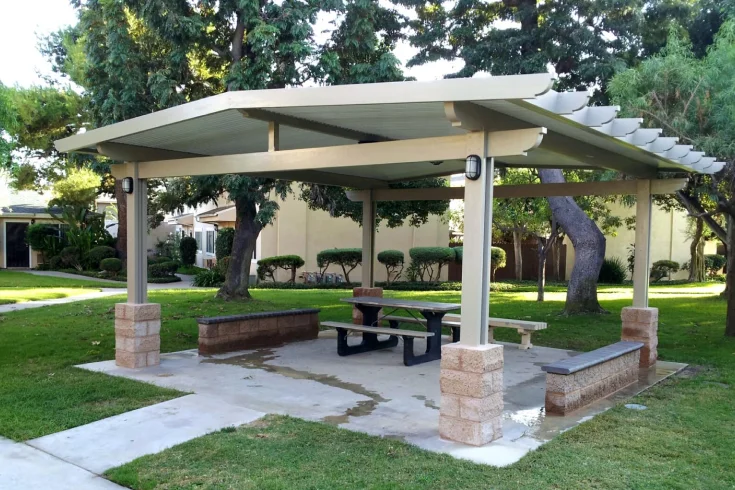 seating area with covered patio 
