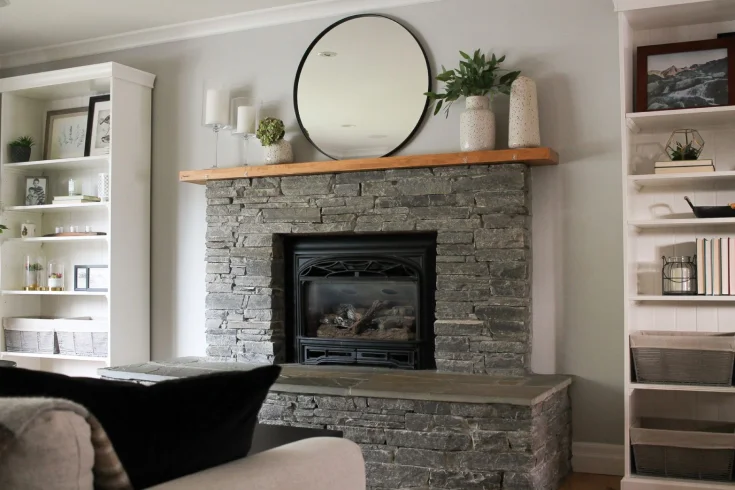 living room fireplace mantel