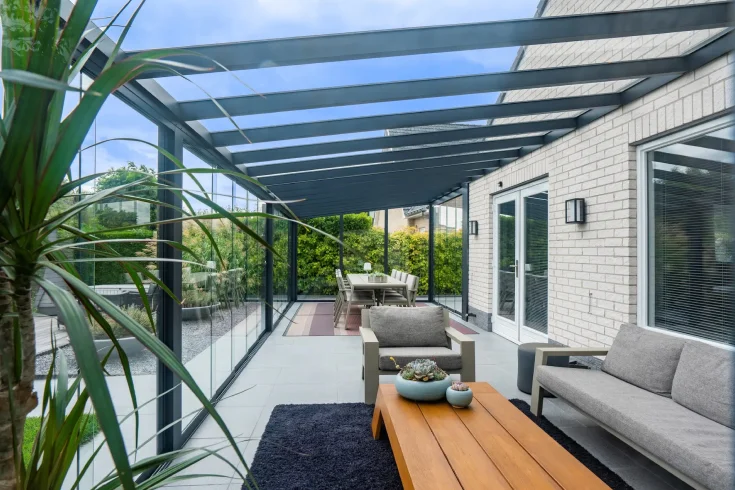 glass awning for patio