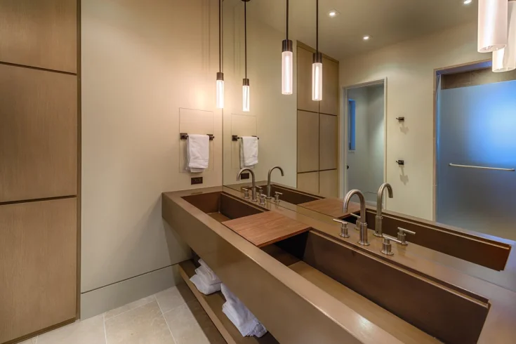 Chandelier or Pendant in bathrooms
