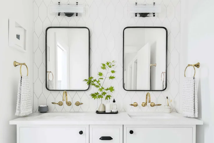 double bathroom mirrors