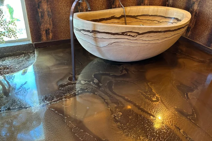 Bathroom epoxy flooring
