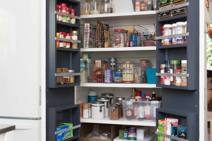 ideas for organizing pantry with no shelves