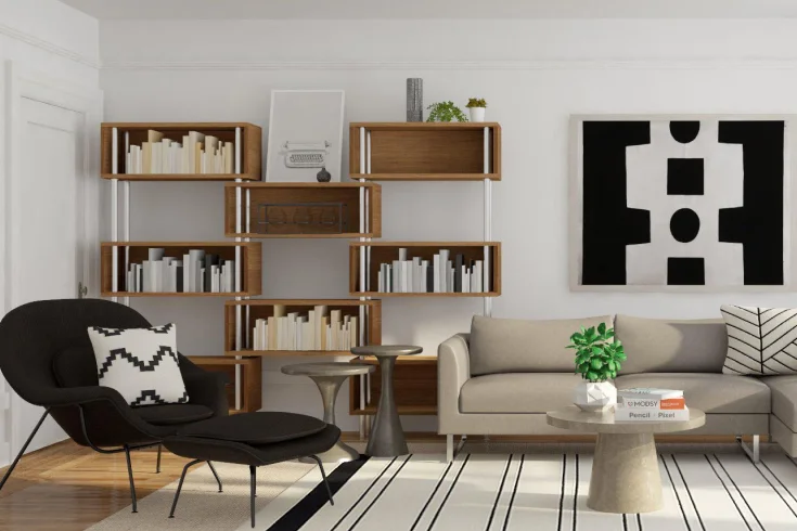 mix and match living room interior