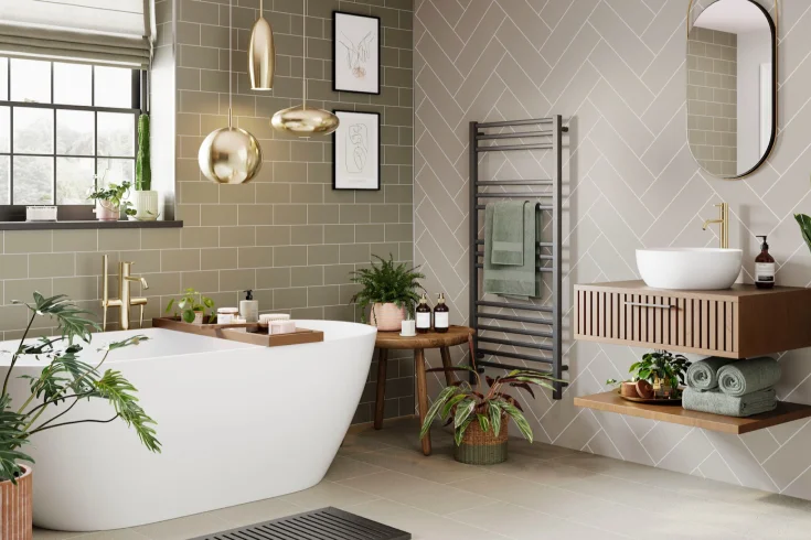 mix and match bathroom tiles
