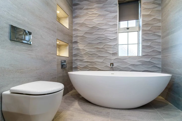 3D wall accent tiles for bathrooms