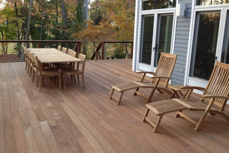 natural wood decking for patio