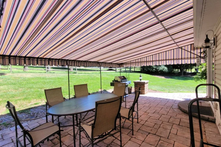 woven canopy for covering patio