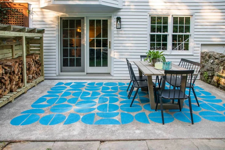 painted concrete flooring for patio