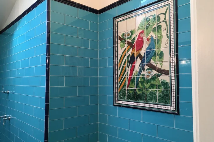 painting bathroom tiles