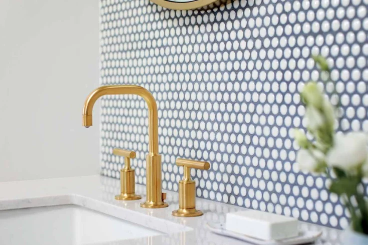 bathroom penny tiles