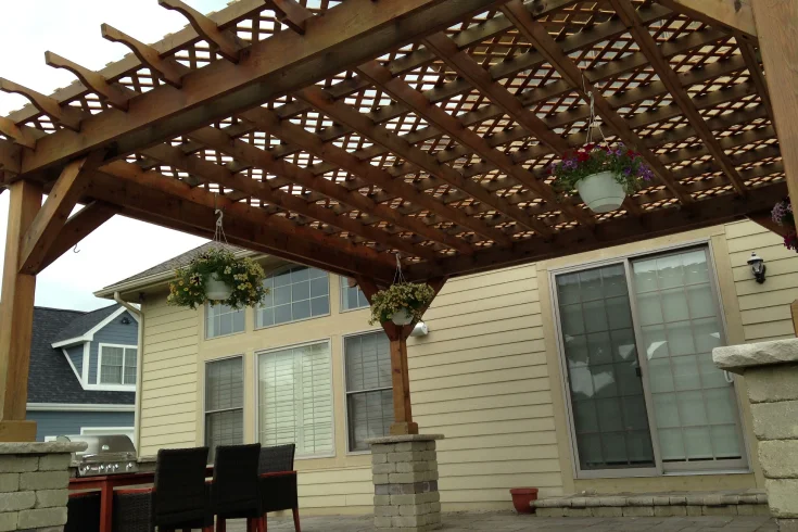 wood lattice panels for privacy