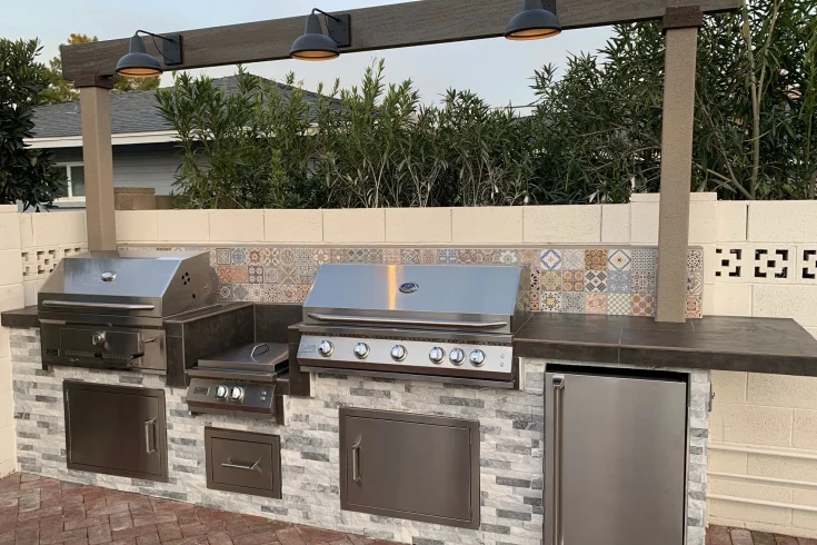 grill station for outdoor kitchen