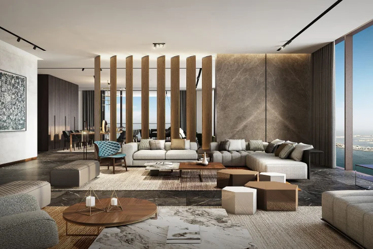 living room conversational area