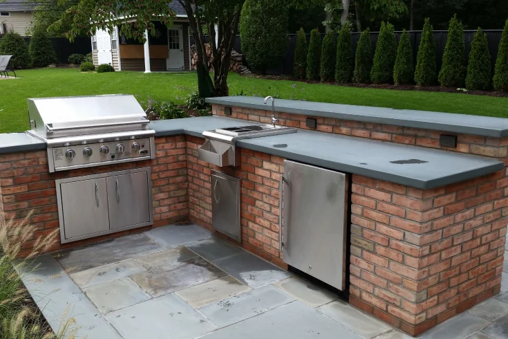Painted brick kitchen style