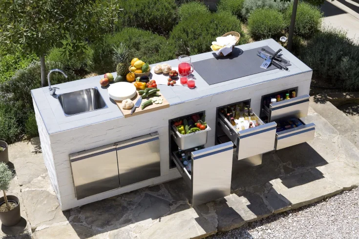 pull out hidden kitchen in outdoors