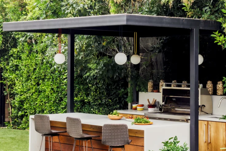 covered patio kitchen ideas