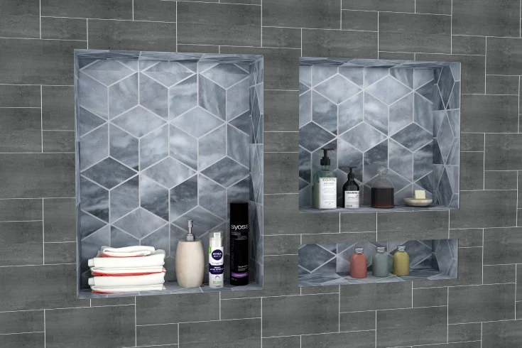 bathroom tile for shelves