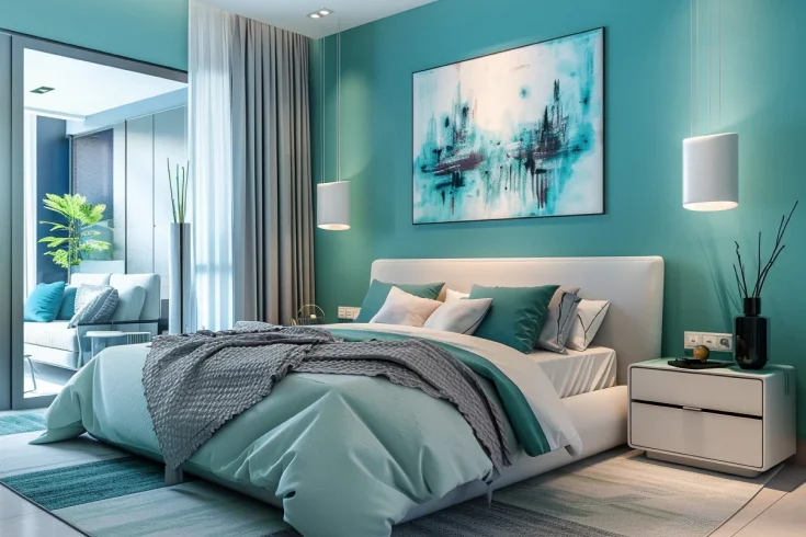 aqua bedroom ideas