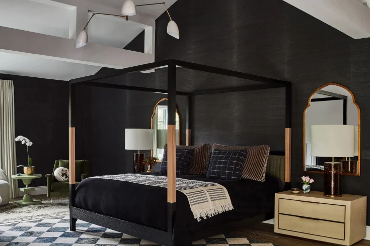 black bedroom design