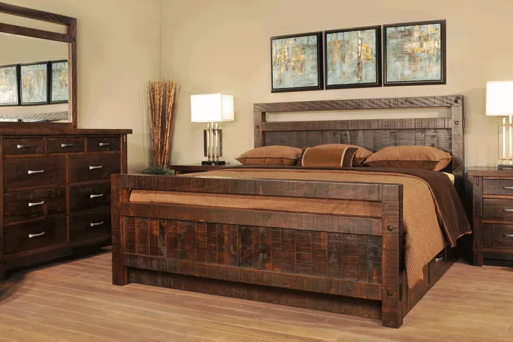 wooden touches in bedroom