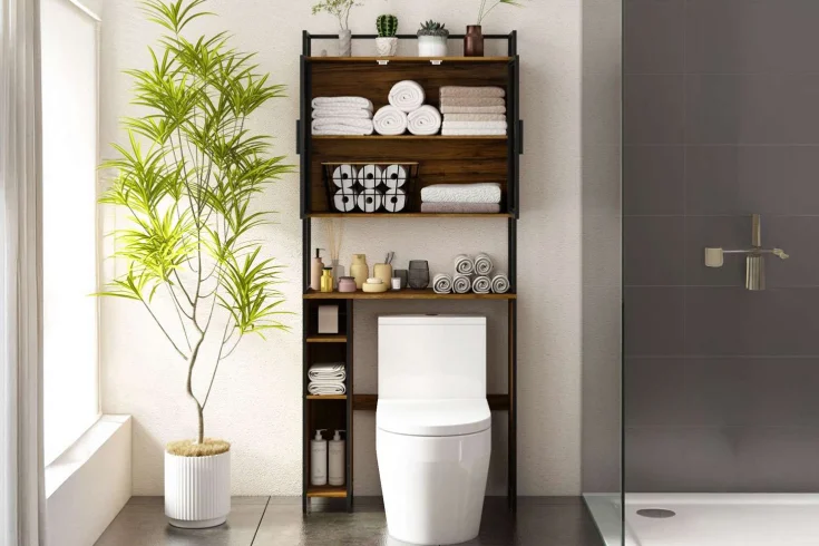 over the toilet salvaged wood