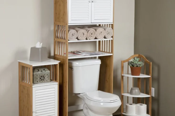 over the toilet simple storage ideas