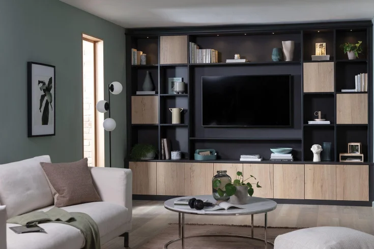 Living room TV unit and media wall