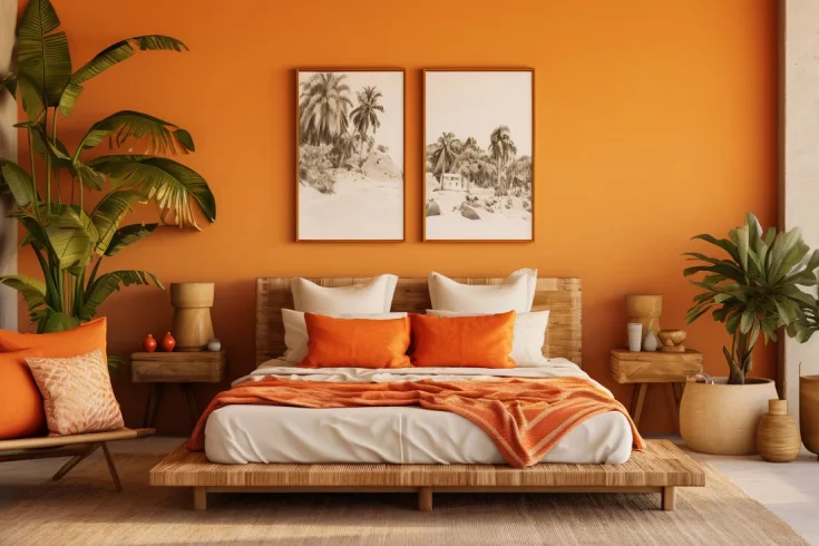 orange bedroom ideas