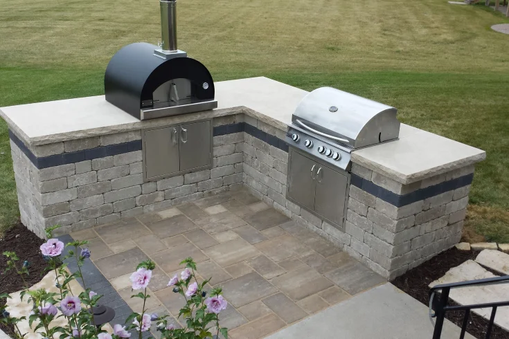 outdoor smoker and oven station