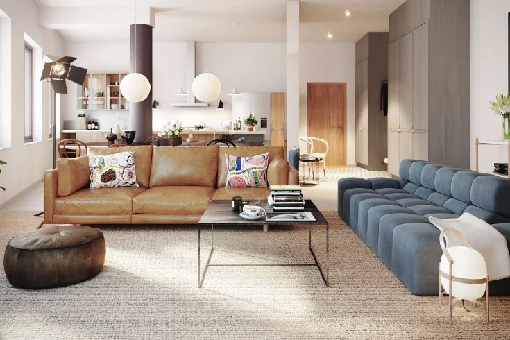 Living room furniture selection