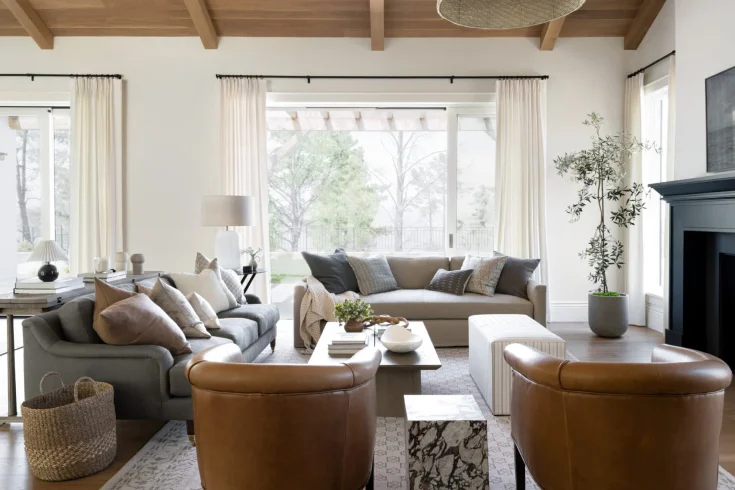 Living room sofa placement