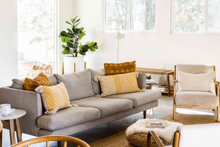 Living room texture layering