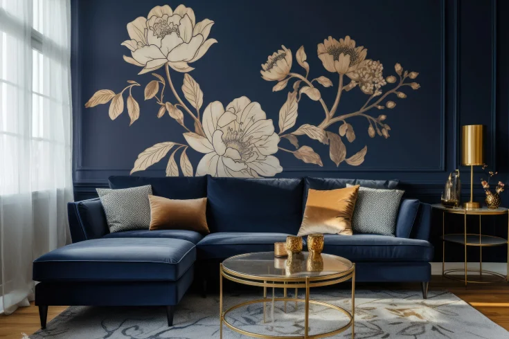 floral living room wallpaper