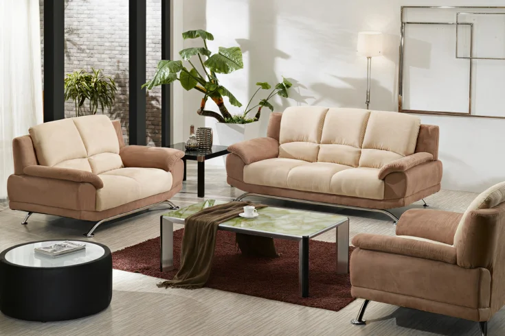two toned sofas for living rooms