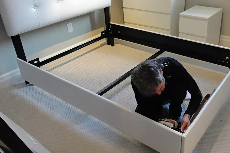 Attach the second side rail