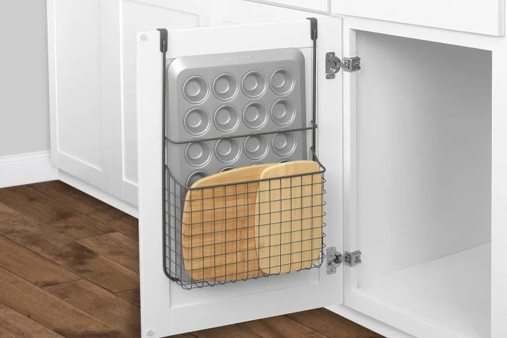cabinet door storage rack